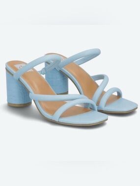 Dolce Vita Light Blue Strappy Block Heel Sandals
